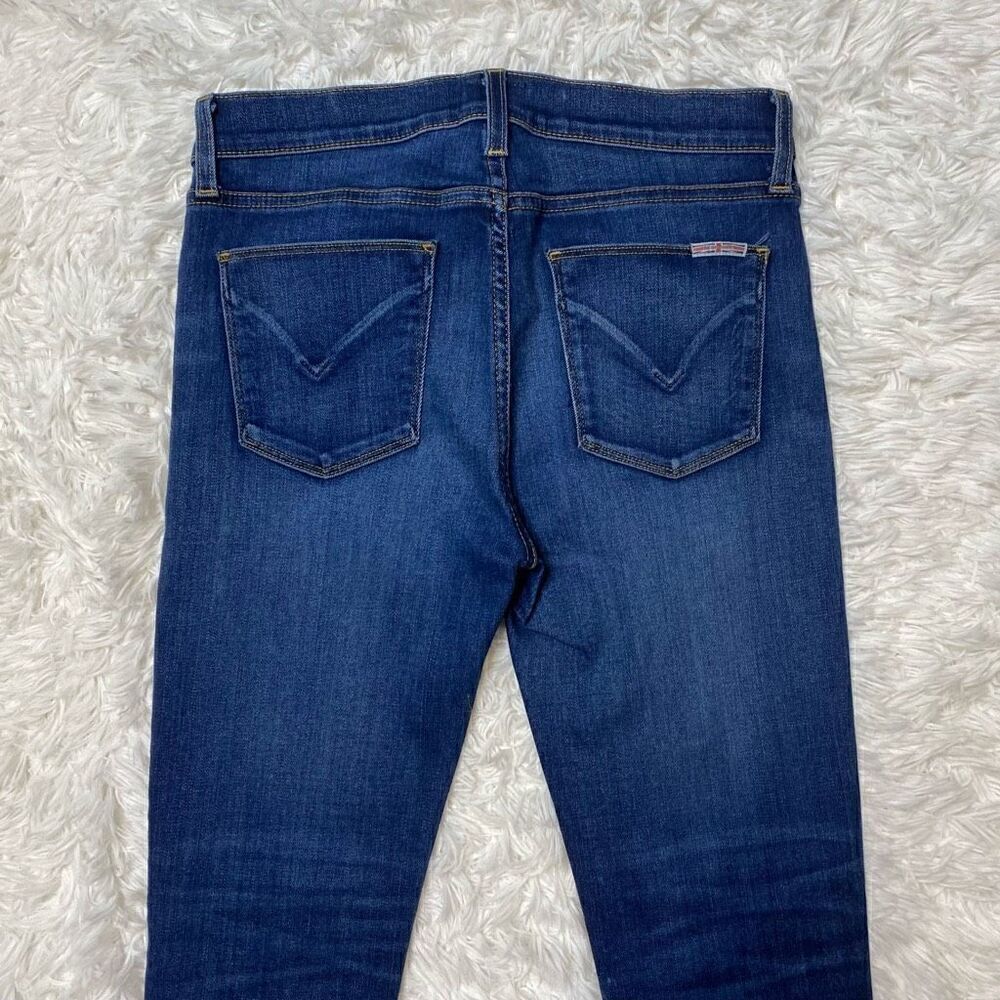 Hudson Skinny Jeans Womens Size 28 Mid Rise Dark Blue Stretch Denim 30" Inseam - Picture 9 of 10